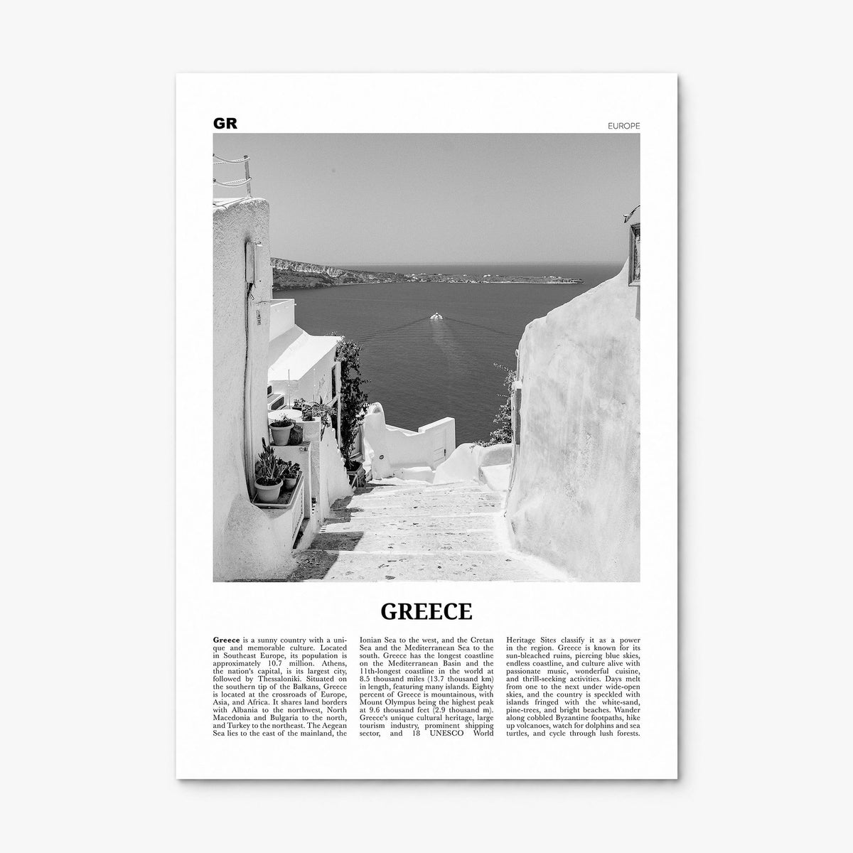 Greece Newspaper No 2 Poster, print only (unframed)