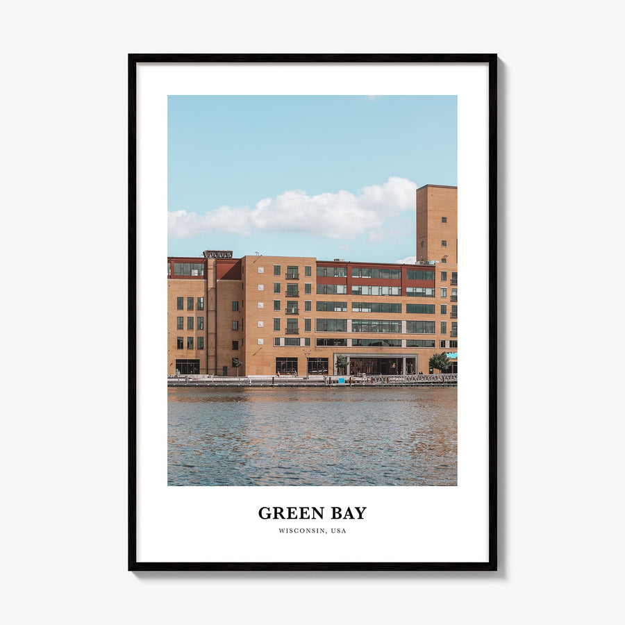 Green Bay Classic Poster, framed poster mockup