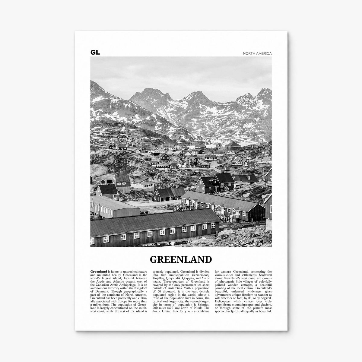 Greenland Newspaper Poster, print only (unframed)