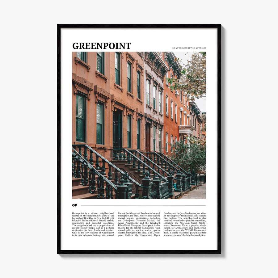 Greenpoint Travel Poster, framed poster mockup
