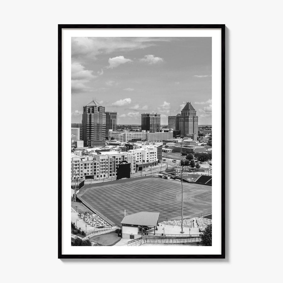 Greensboro Photo Poster, framed poster mockup, white border