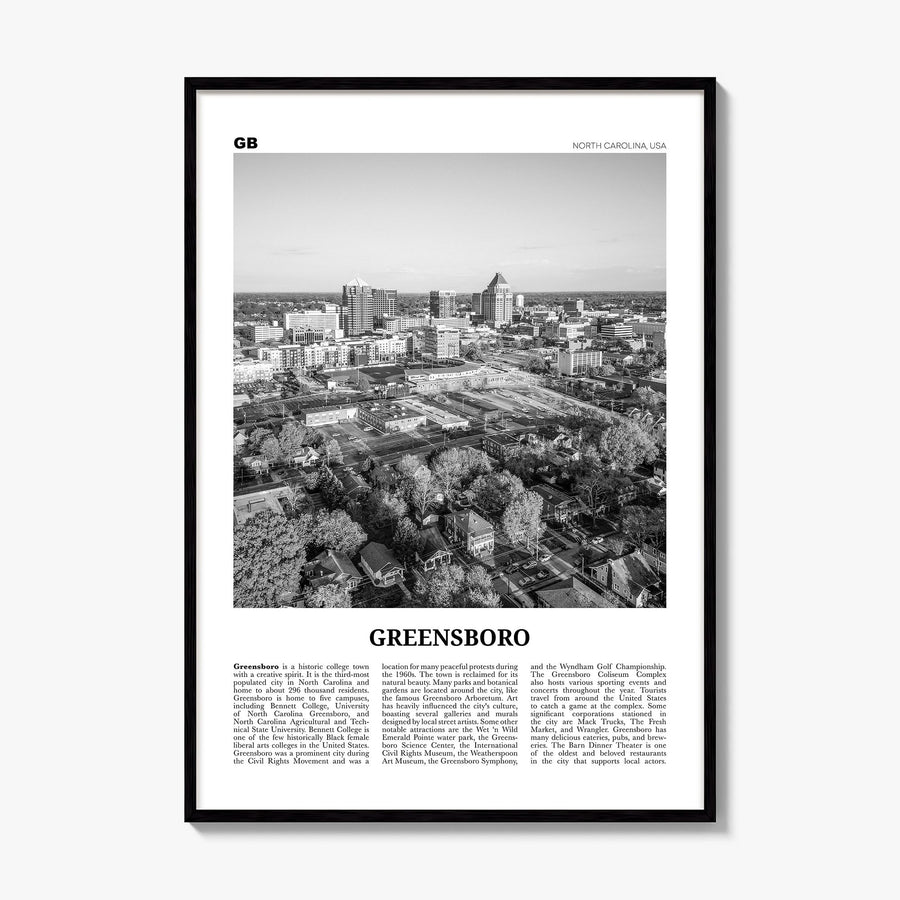 Greensboro Newspaper No 1 Poster, framed poster mockup