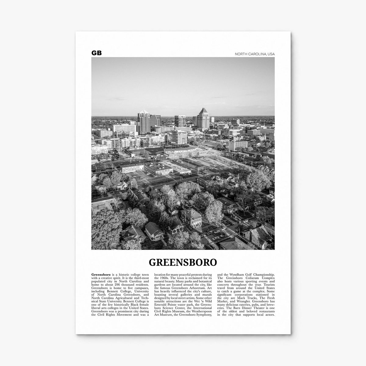 Greensboro Newspaper No 1 Poster, print only (unframed)