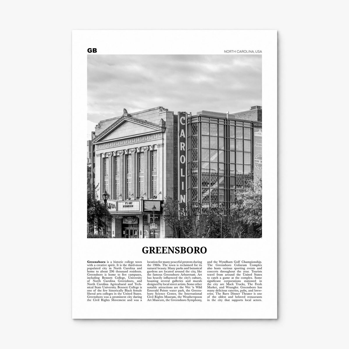 Greensboro Newspaper No 2 Poster, print only (unframed)