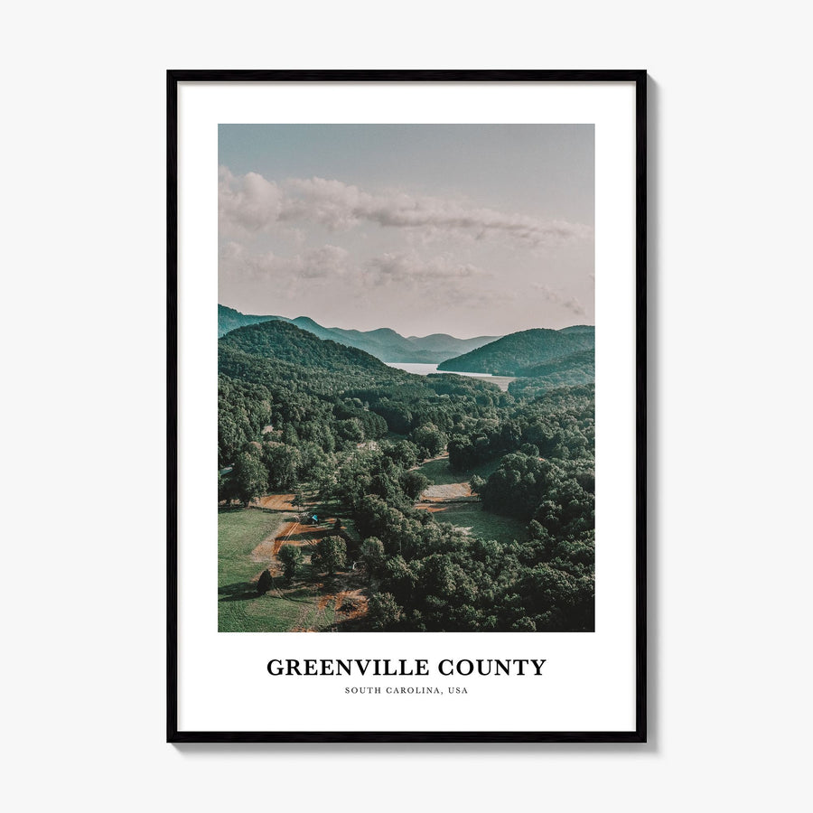 Greenville County Classic Poster, framed poster mockup