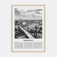 Greenville No 1 Poster Natural Wood / 8x12 in Nbourhood Travel B&W Poster