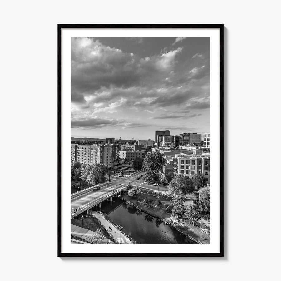 Greenville, South Carolina Photo Poster, framed poster mockup, white border