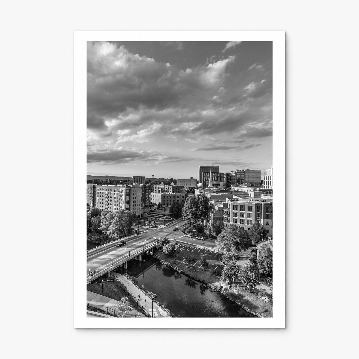 Greenville, South Carolina Photo Poster, print only (unframed), white border
