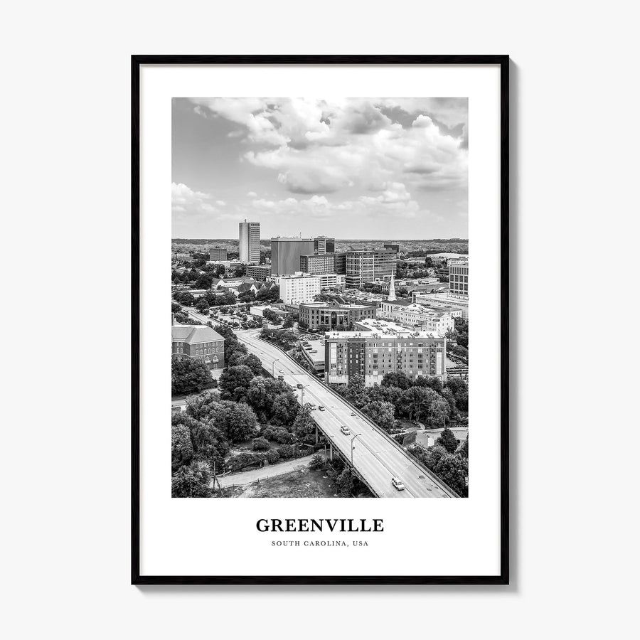 Greenville, South Carolina Classic No 2 Poster, framed poster mockup