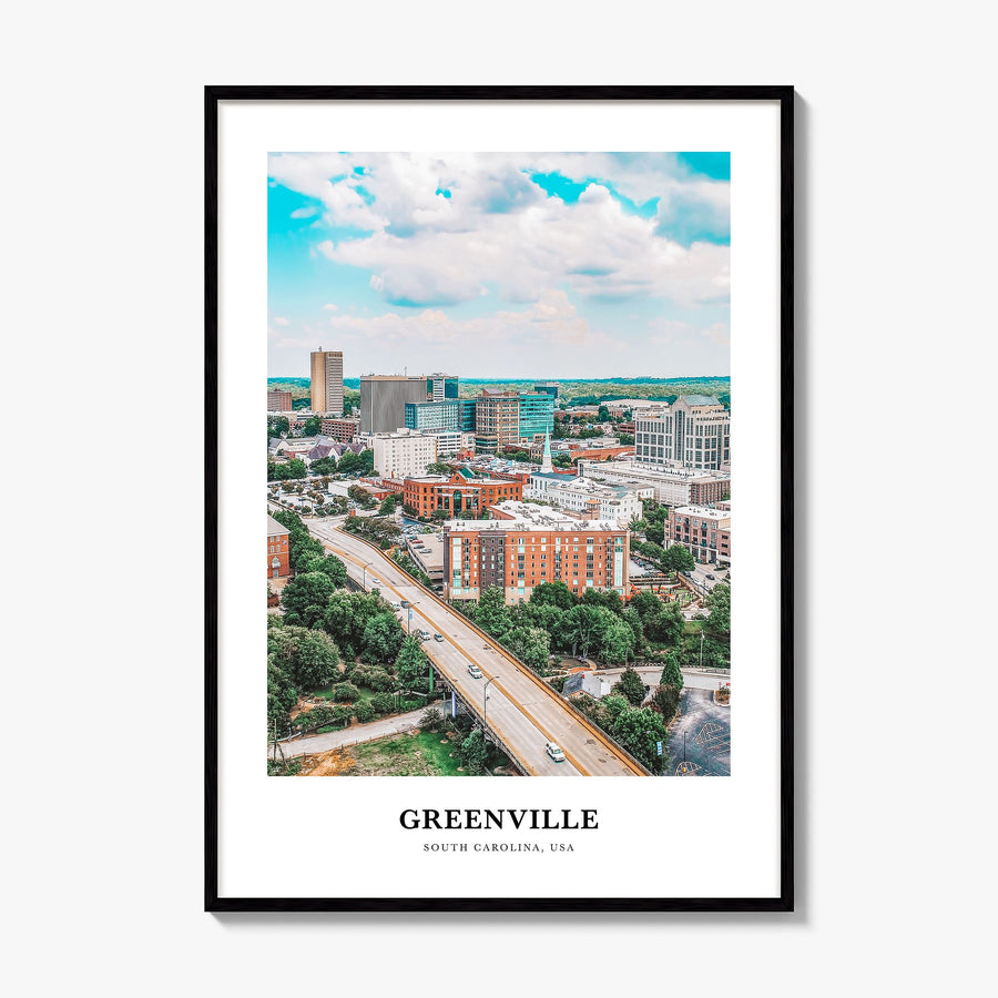 Greenville, South Carolina Classic No 1 Poster, framed poster mockup