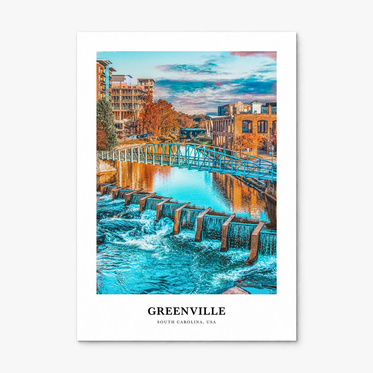 Greenville, South Carolina Classic No 2 Poster, print only (unframed)