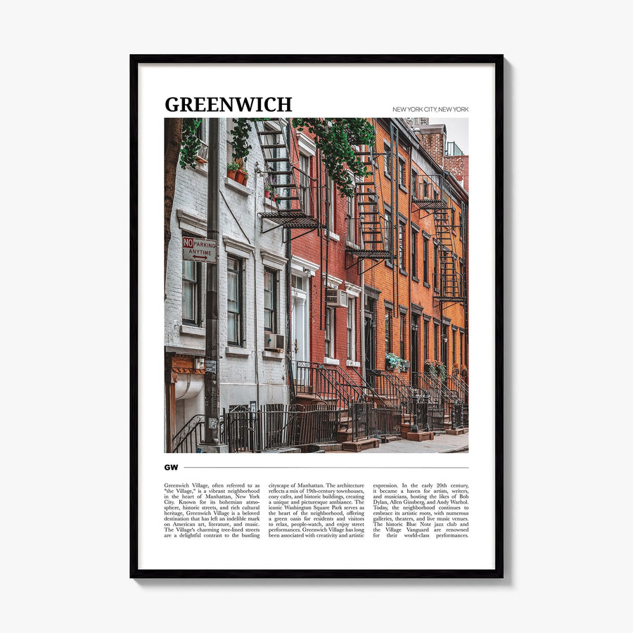 Greenwich, New York Travel Poster, framed poster mockup