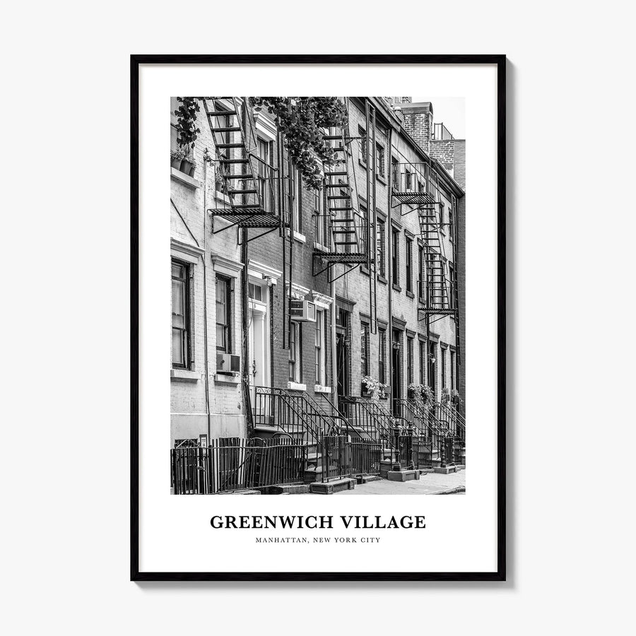Greenwich Village Classic Poster, framed poster mockup