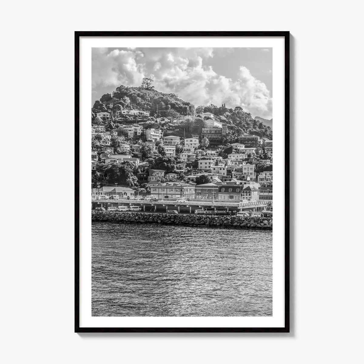 Grenada Photo Poster, framed poster mockup, white border