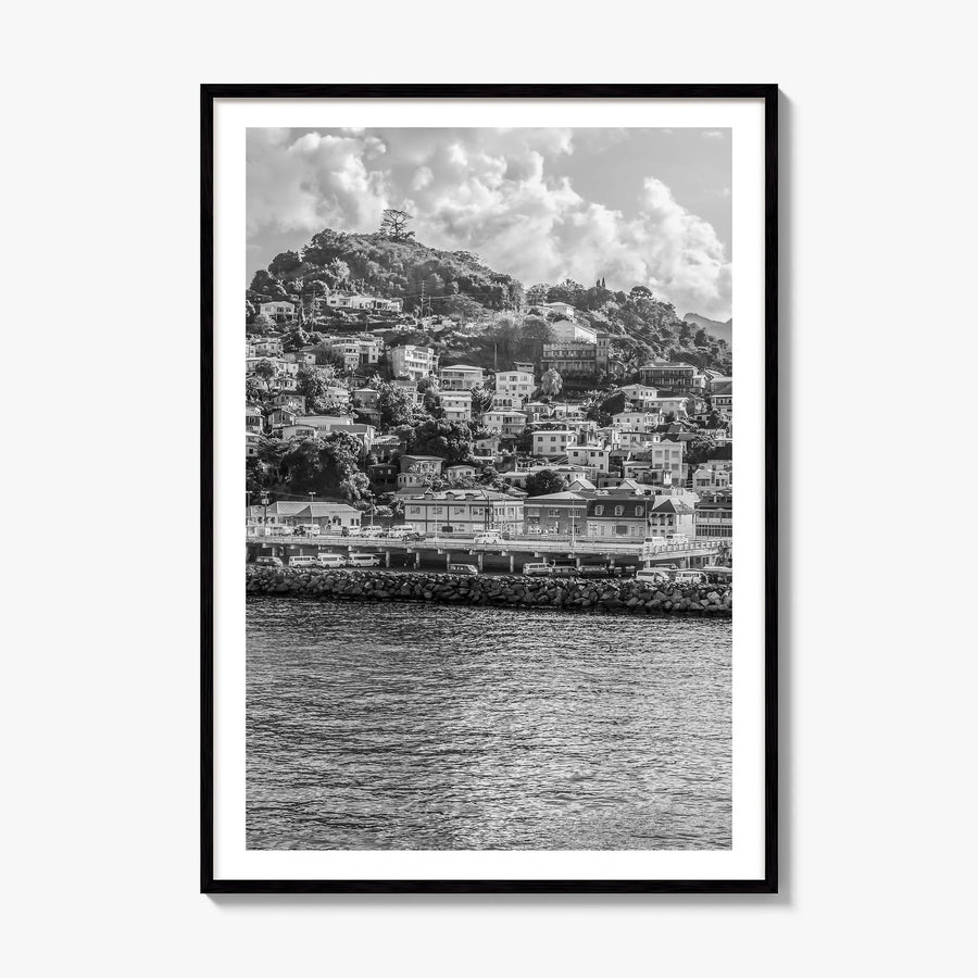 Grenada Photo Poster, framed poster mockup, white border