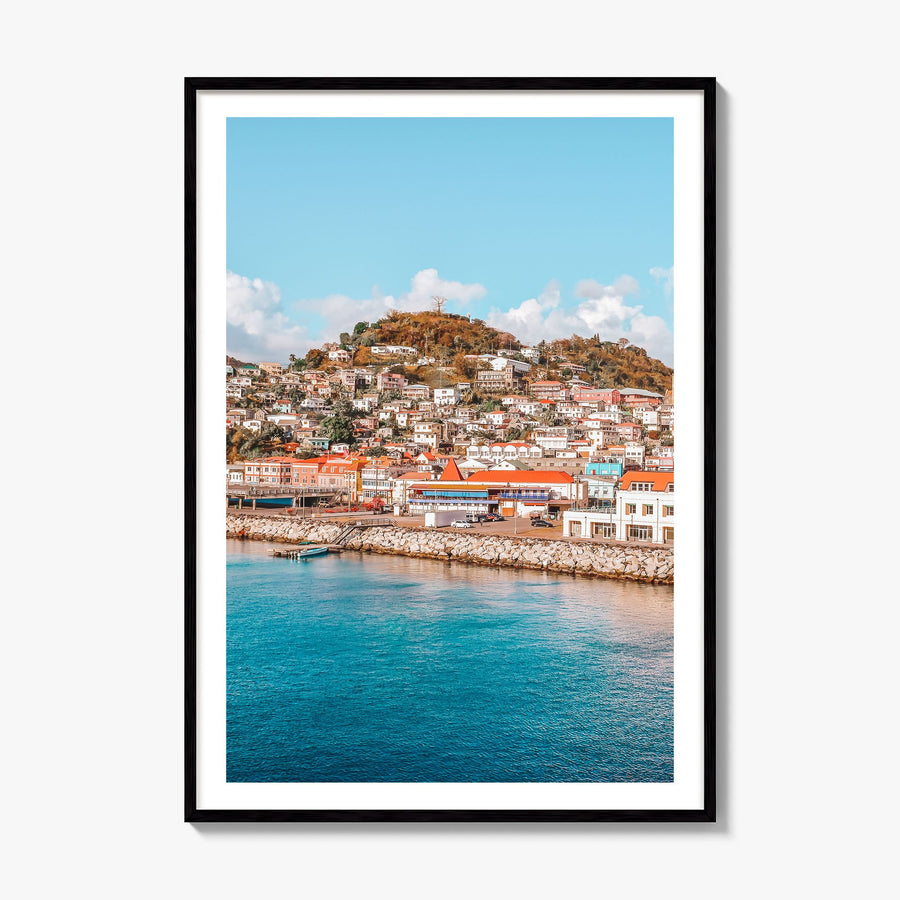Grenada Photo Poster, framed poster mockup, white border
