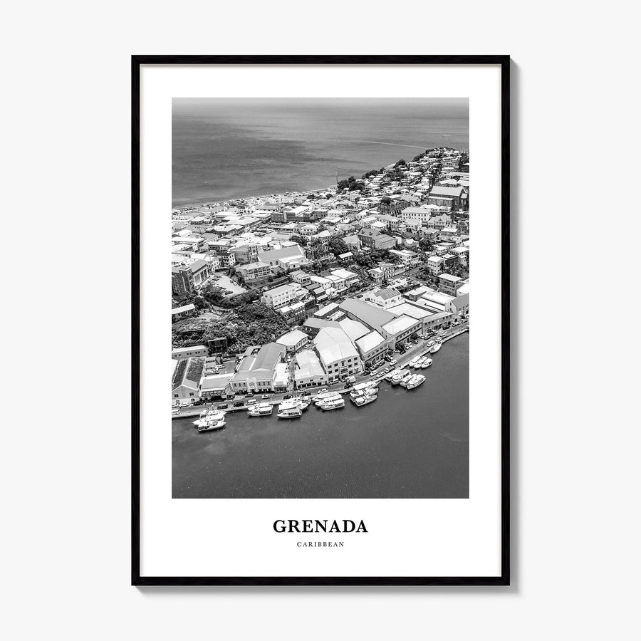 Grenada Classic Poster, framed poster mockup