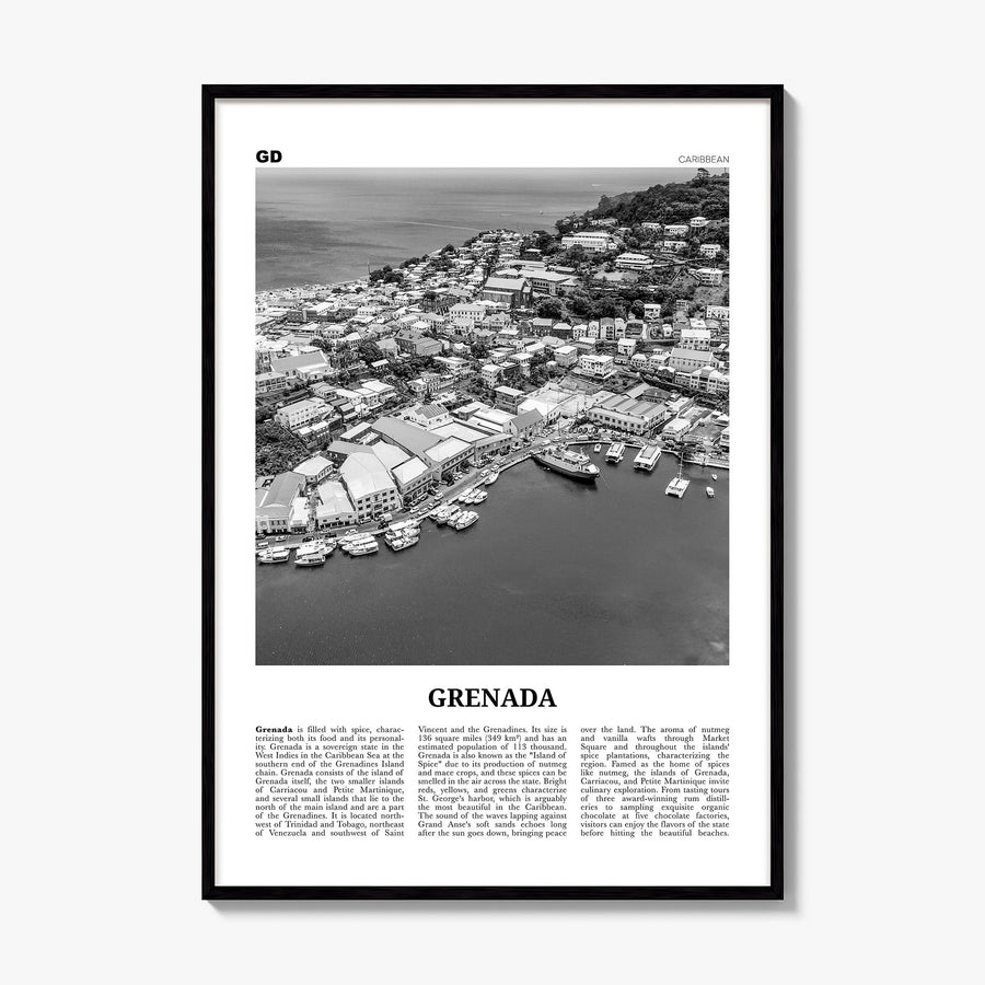 Grenada Newspaper Poster, framed poster mockup