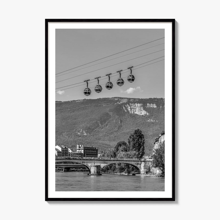 Grenoble Photo Poster, framed poster mockup, white border