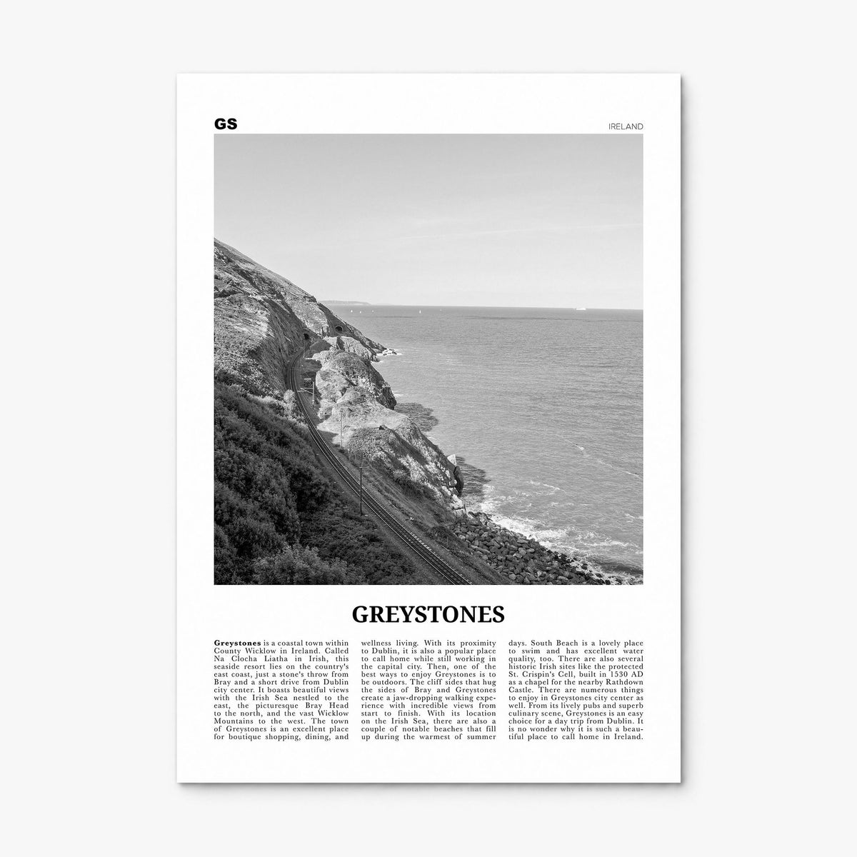 Greystones Newspaper Poster, print only (unframed)
