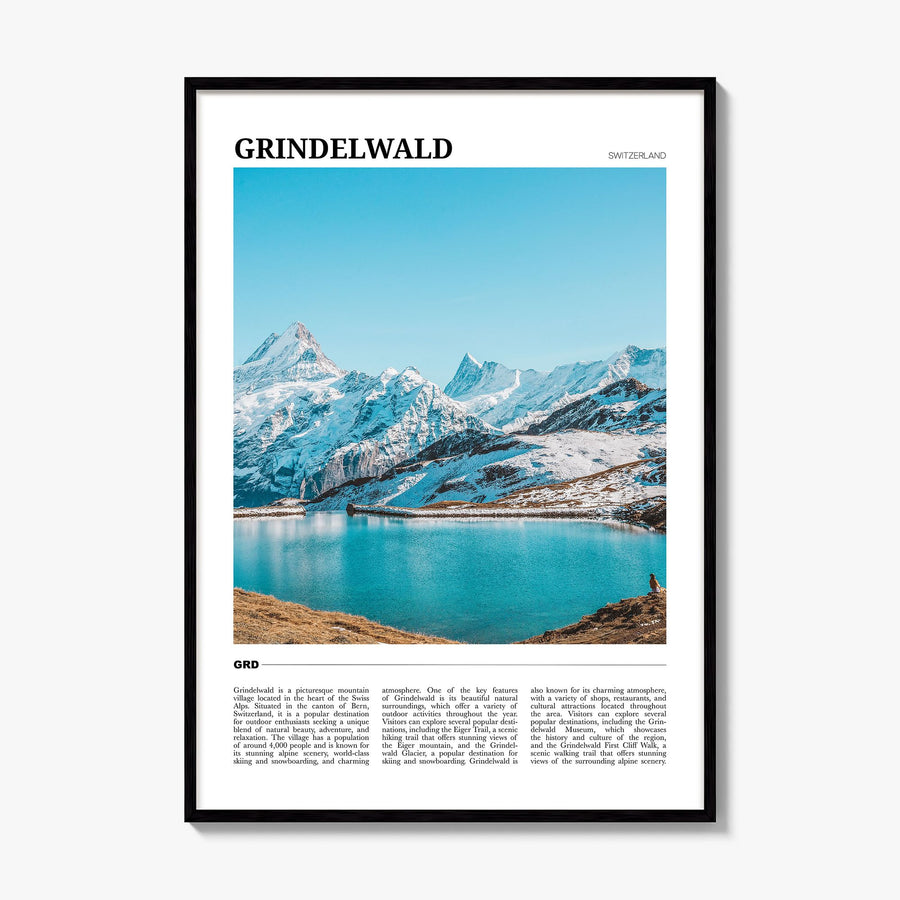 Grindelwald Travel Poster, framed poster mockup