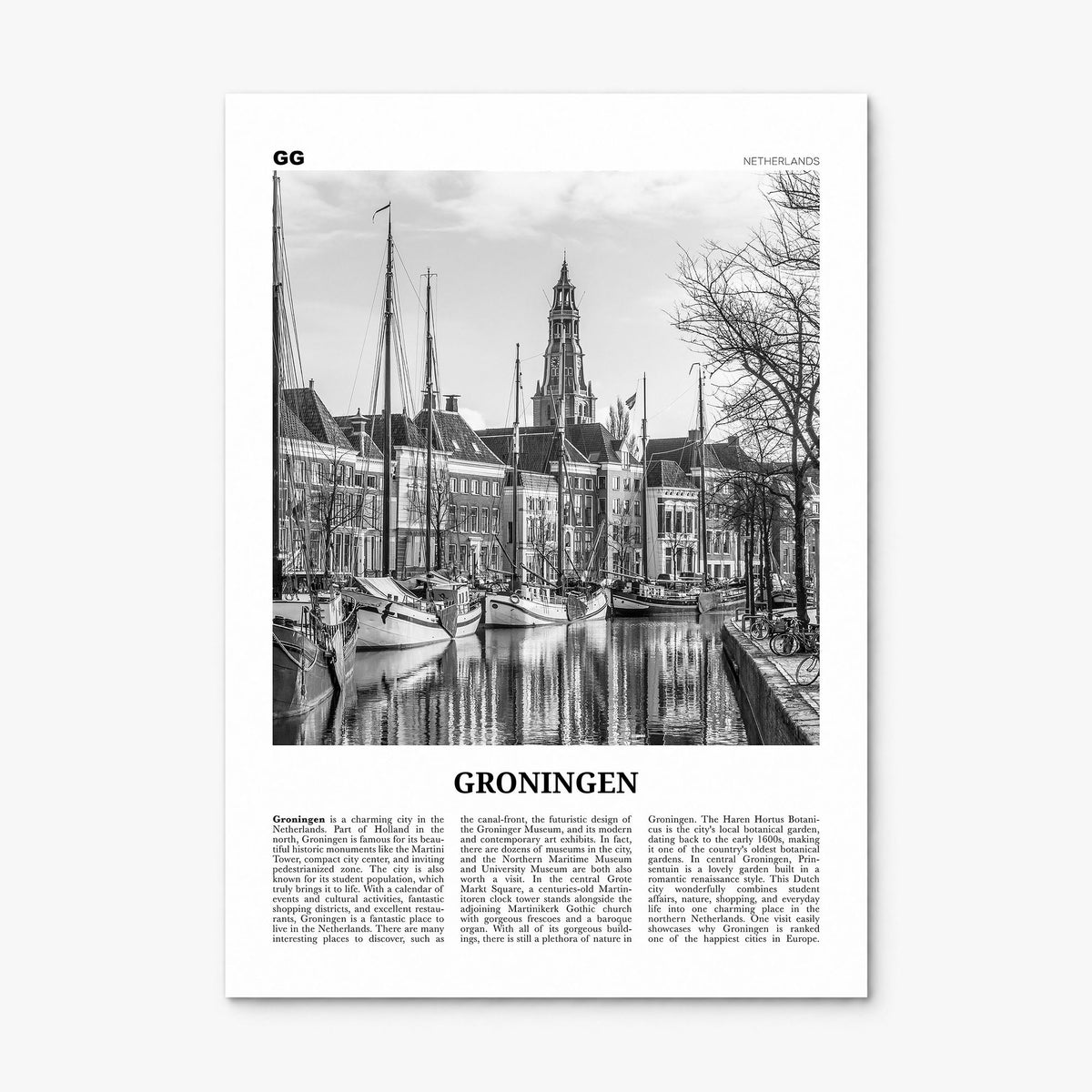Groningen Newspaper Poster, print only (unframed)
