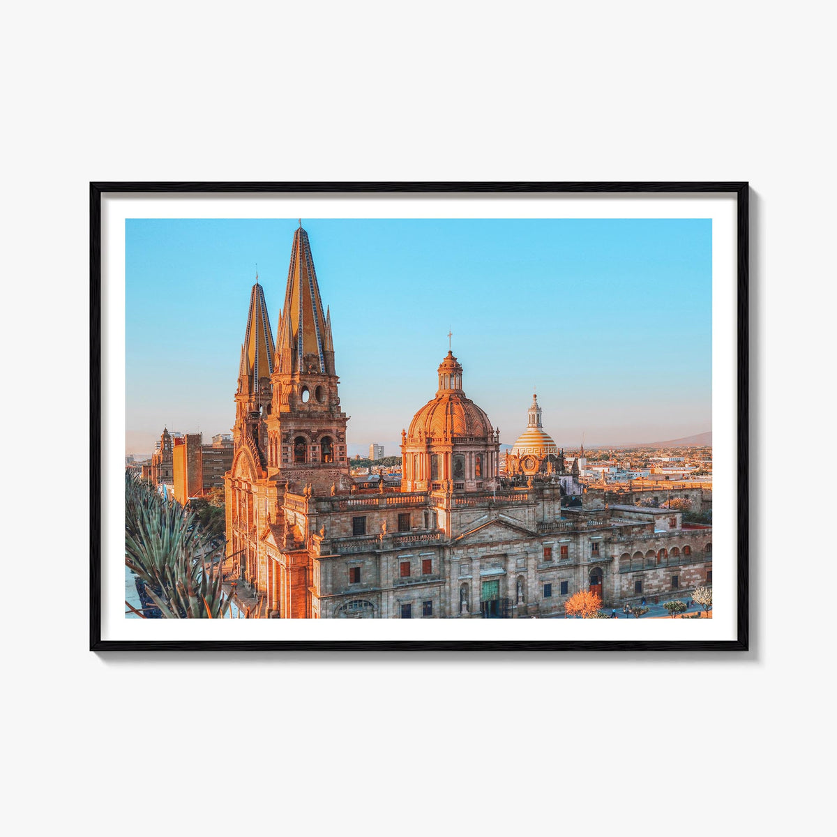 Guadalajara colorful photo poster of Mexico – horizontal wall art, unframed print shown in interior mockup