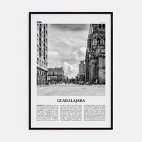 Guadalajara No 2 Poster Black Wood / 8x12 in Nbourhood Travel B&W Poster