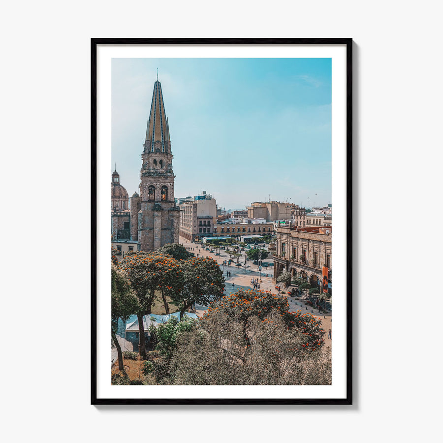 Guadalajara Photo Poster, framed poster mockup, white border