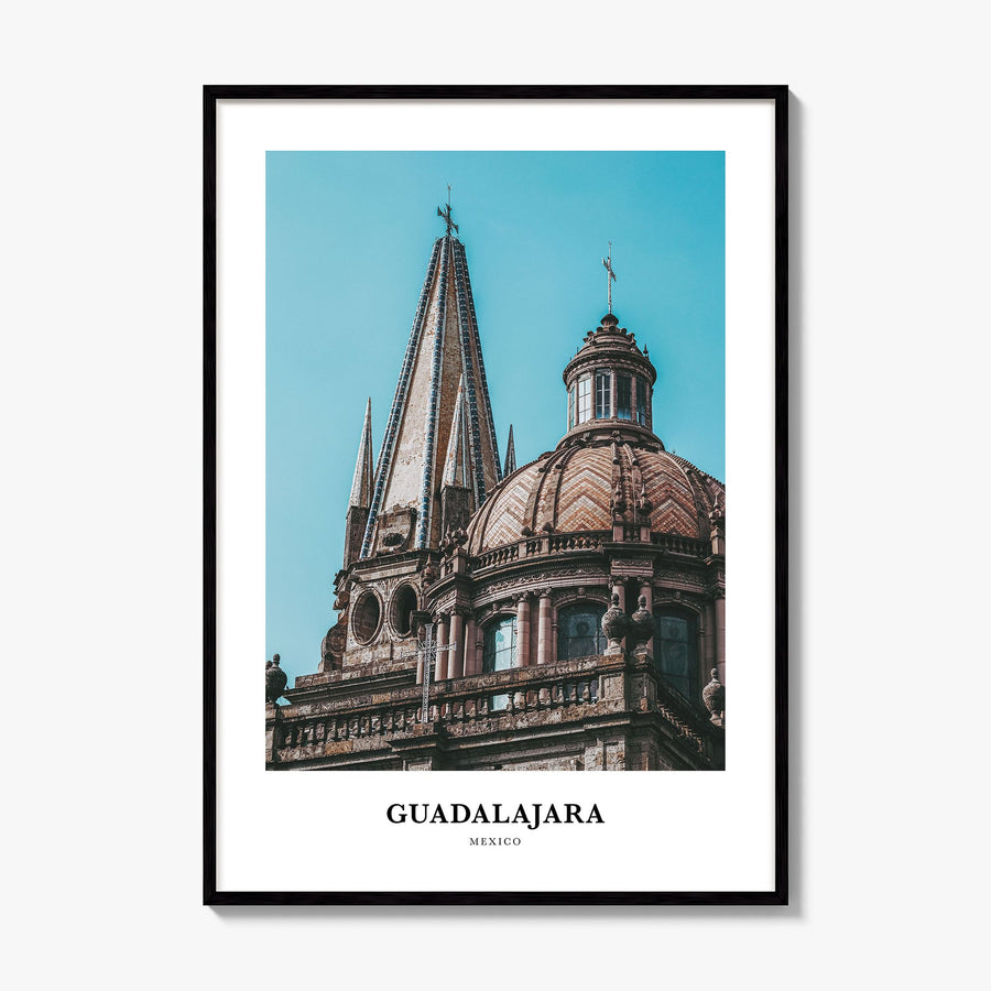 Guadalajara Classic Poster, framed poster mockup