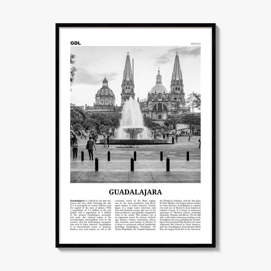Guadalajara Newspaper No 1 Poster, framed poster mockup