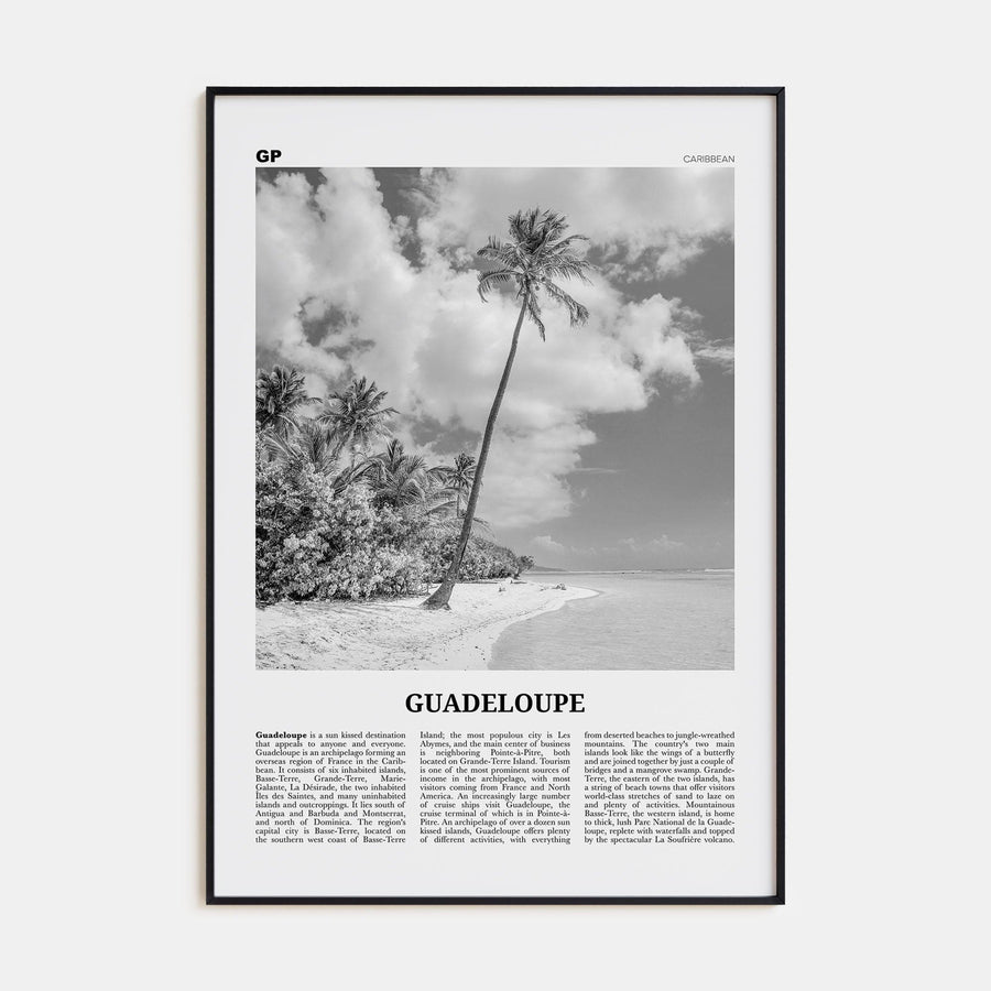 Guadeloupe Poster None / 8x12 in Nbourhood Travel B&W Poster