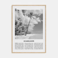 Guadeloupe Poster Natural Wood / 8x12 in Nbourhood Travel B&W Poster