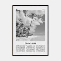 Guadeloupe Poster Black Wood / 8x12 in Nbourhood Travel B&W Poster