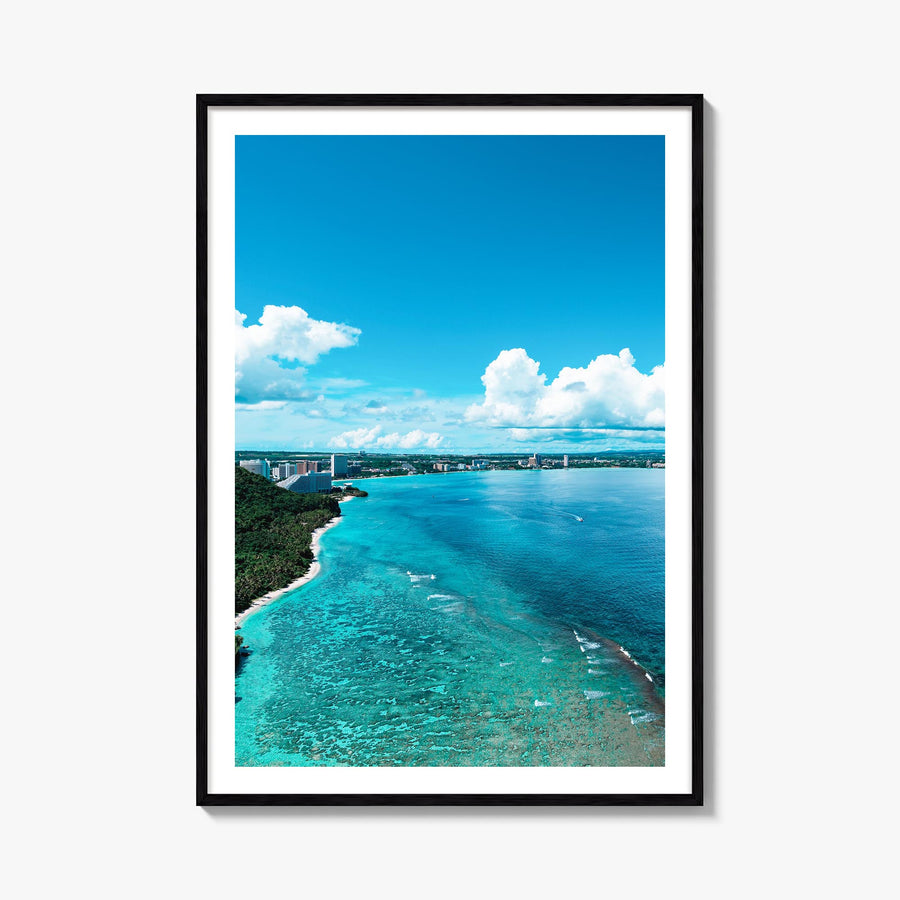 Guam no. 1 colorful photo poster of Oceania – vertical wall art, unframed print shown in interior mockup