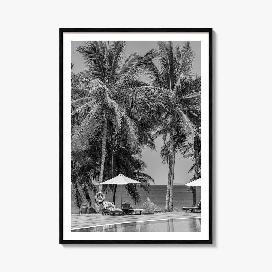 Guam no. 2 black & white photo poster of Oceania – vertical wall art, unframed print shown in interior mockup