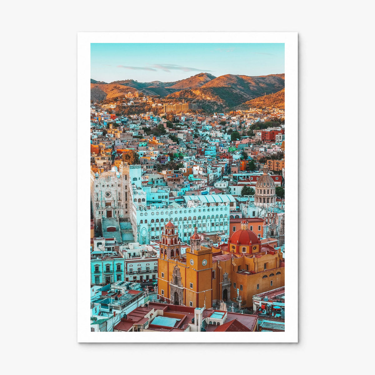 Guanajuato City Photo Poster, print only (unframed), white border
