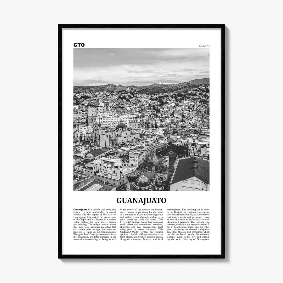Guanajuato City Newspaper Poster, framed poster mockup