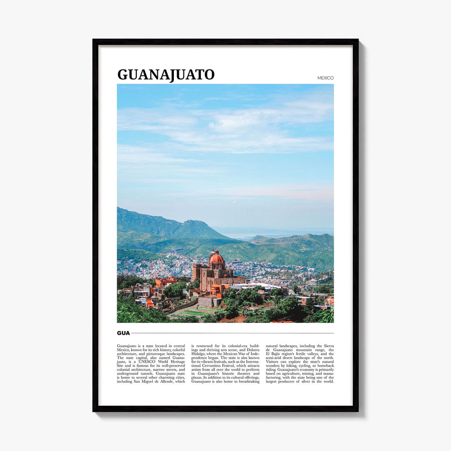 Guanajuato (State) Travel Poster, framed poster mockup