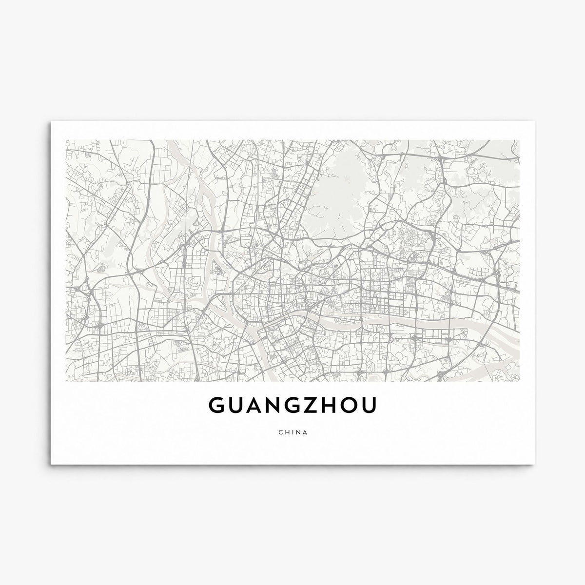 Guangzhou Map Poster, print only (unframed)
