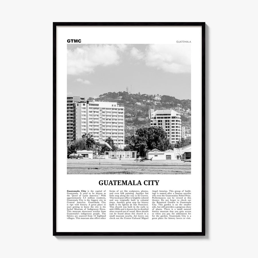 Guatemala City Newspaper Poster, framed poster mockup