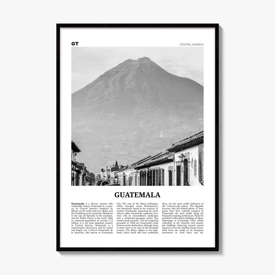 Guatemala Newspaper No 1 Poster, framed poster mockup