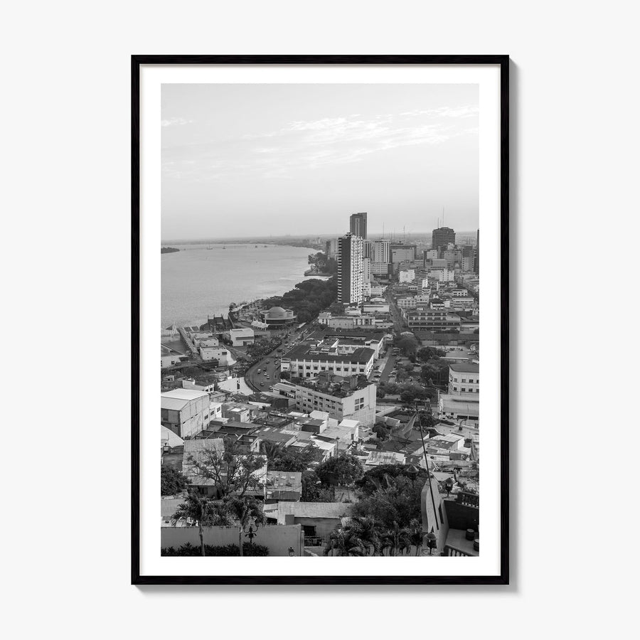 Guayaquil Photo Poster, framed poster mockup, white border