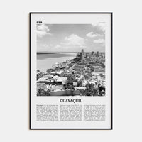 Guayaquil Poster None / 8x12 in Nbourhood Travel B&W Poster