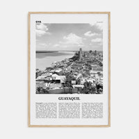 Guayaquil Poster Natural Wood / 8x12 in Nbourhood Travel B&W Poster