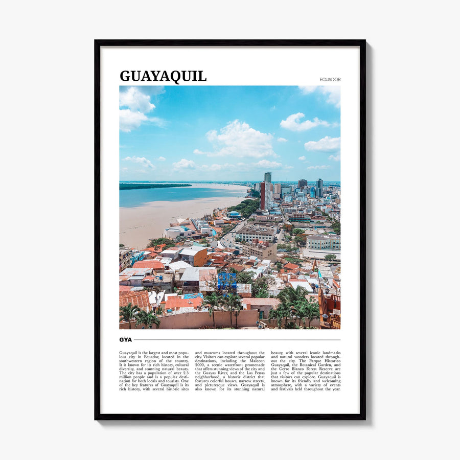 Guayaquil Travel Poster, framed poster mockup