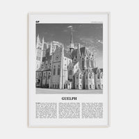 Guelph Poster White Wood / 8x12 in Nbourhood Travel B&W Poster