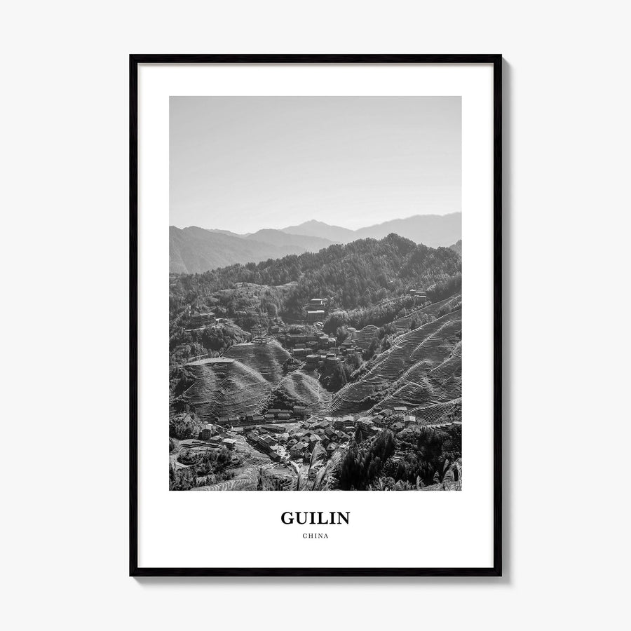 Guilin Classic Poster, framed poster mockup