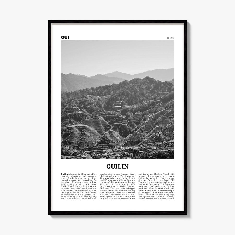 Guilin Newspaper Poster, framed poster mockup