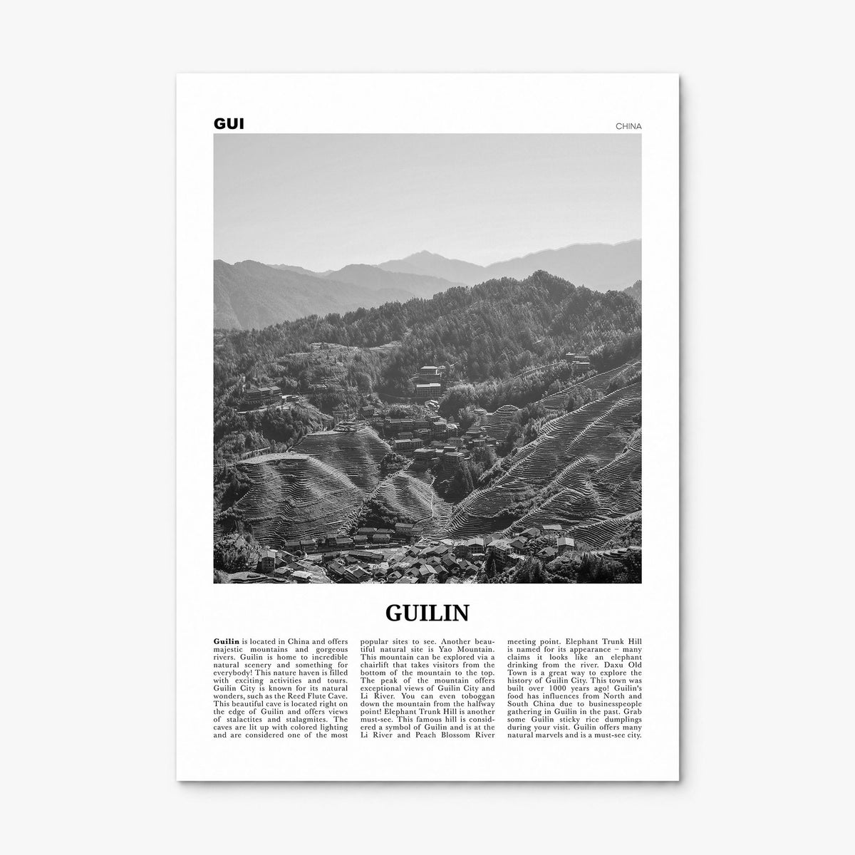 Guilin Newspaper Poster, print only (unframed)